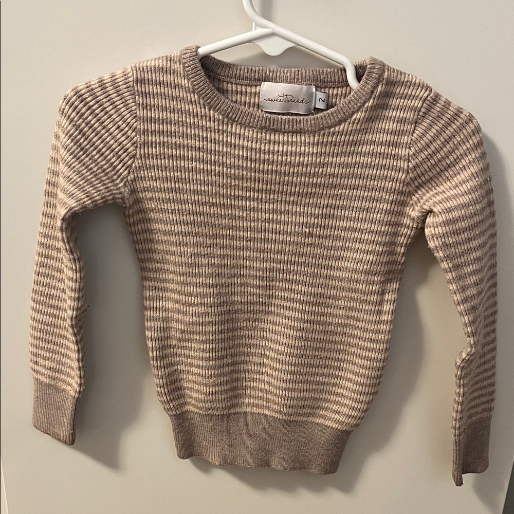 Kids Tan Knit Sweater